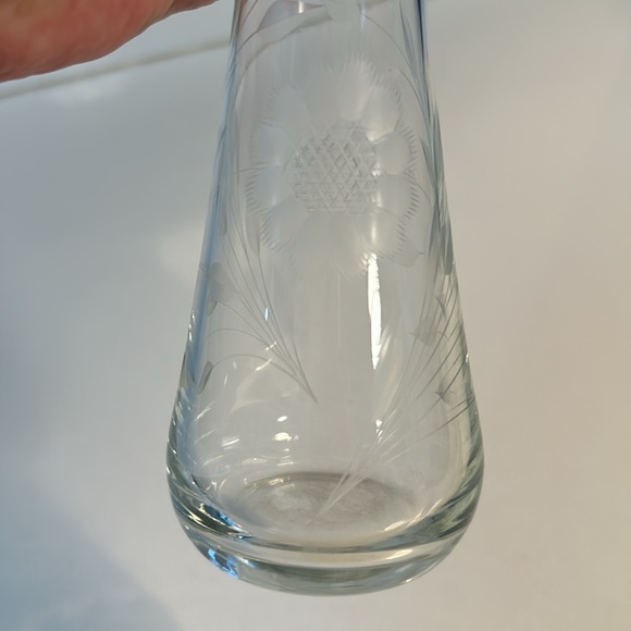 Vintage crystal vase - Picture 4 of 7